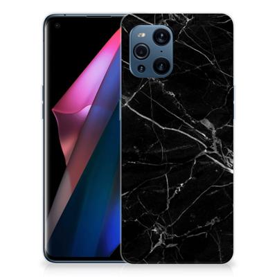 OPPO Find X3 | X3 Pro | TPU | Siliconen hoesje | Marmer Zwart - Origineel Cadeau Vader