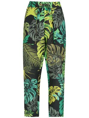 Amir Slama pantalon droit à imprimé tropical - Vert