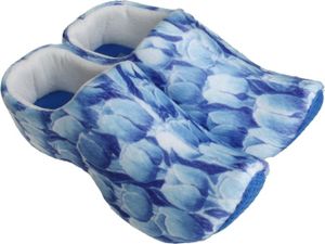 Klompsloffen Delftsblauw Tulpprint