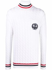 Balmain pull en maille torsadée - Blanc