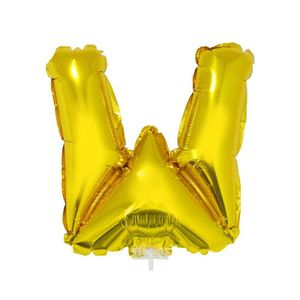 Opblaasbare letter ballon W goud