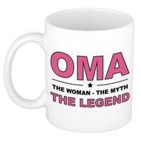 Oma the legend cadeau mok / beker wit 300 ml - thumbnail