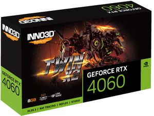 Inno 3D Nvidia GeForce RTX 4060 Videokaart Twin X2 8 GB GDDR6-SDRAM PCIe x8 DisplayPort, HDMI