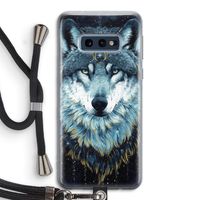 Darkness Wolf: Samsung Galaxy S10e Transparant Hoesje met koord