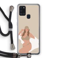 One of a kind: Samsung Galaxy A21s Transparant Hoesje met koord