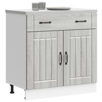 Keuken onderkast Lucca bewerkt hout grijs sonoma eikenkleur