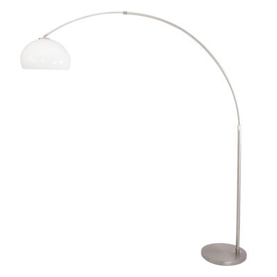 Steinhauer BooglampStresa Rvs met witte lampenkap - 9678ST