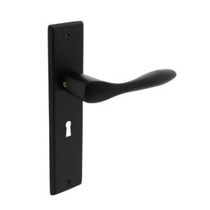 Intersteel DeurklinkBanaan sleutelgat 56mm zwart - 0023.020124