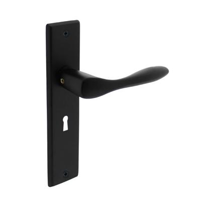 Intersteel DeurklinkBanaan sleutelgat 56mm zwart - 0023.020124
