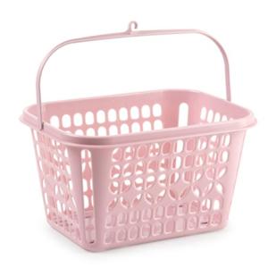 PlasticForte Knijpermandje - roze - 20x25x14 cm - wasknijper mandje - kunststof