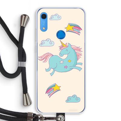 Vliegende eenhoorn: Huawei Y6s Transparant Hoesje met koord