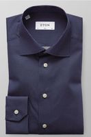 ETON Slim Fit Overhemd donkerblauw/wit, Stippen