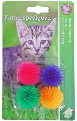 Katten-speelgoed prikkelbal assortie a 4st - Gebr de boon