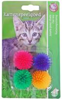Katten-speelgoed prikkelbal assortie a 4st - Gebr de boon