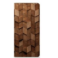 Book Wallet Case voor OPPO X6 Pro Wooden Cubes - thumbnail