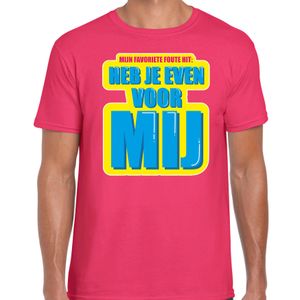 Heb je even voor mij foute party shirt roze heren 2XL  -