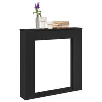 Haardombouw 100x20x100 cm bewerkt hout zwart