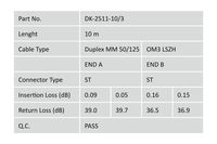 Digitus DK-2511-10/3 Glasvezel Optische vezel Aansluitkabel [1x ST-stekker - 1x ST-stekker] 50/125 µ Multimode OM3 10.00 m - thumbnail