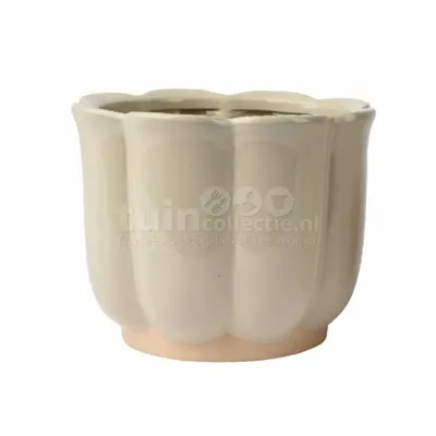 Bloempot Flower Keramiek Ø18cm Beige