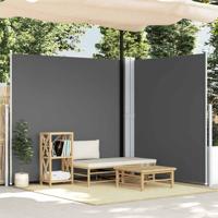 Windscherm uittrekbaar 220x600 cm antracietkleurig