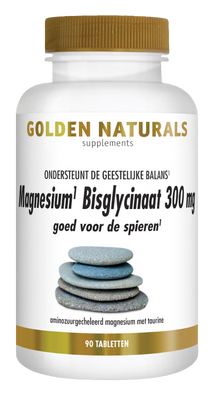 Golden Naturals Magnesium Bisglycinaat 300 mg (90 tabl)