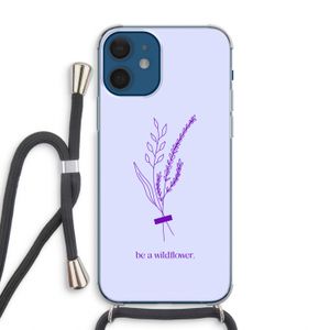 Be a wildflower: iPhone 12 Transparant Hoesje met koord