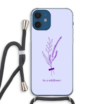 Be a wildflower: iPhone 12 Transparant Hoesje met koord