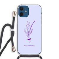 Be a wildflower: iPhone 12 Transparant Hoesje met koord