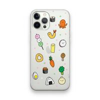 Happy bento friends: iPhone 12 Pro Transparant Hoesje
