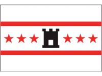 Dokkumer Vlaggen Centrale Vlag drenthe 20x30 cm spun-poly