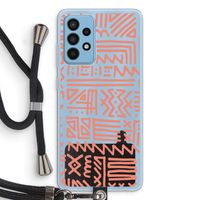 Marrakech Pink: Samsung Galaxy A52 Transparant Hoesje met koord Marrakech Pink: Samsung Galaxy A52 Transparant Hoesje met koord