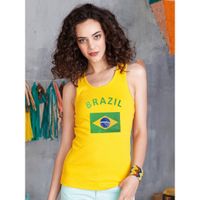 Dames tanktop met de Braziliaanse vlag XL  - - thumbnail