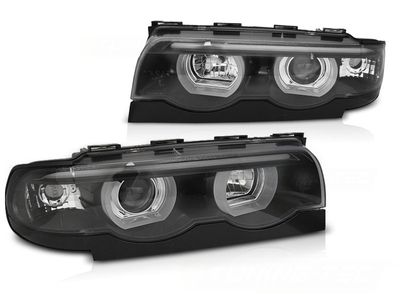 Tuning-Tec Koplampen dual halo rims BMW E38 94-01 ANGEL EYES 3D ZWART