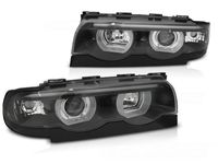 Tuning-Tec Koplampen dual halo rims BMW E38 94-01 ANGEL EYES 3D ZWART - thumbnail