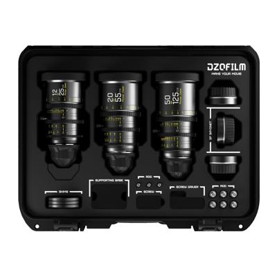 DZOFilm Pictor Zoom 3-lens kit met case 12-25/20-55/50-125 T2.8 (zwart)