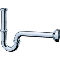 Hansgrohe Sifon 1.1/4inch met rozet inclusief muurbuis Messing Chroom 53010000 - thumbnail