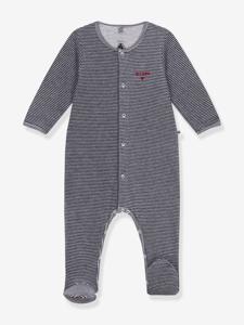 Gestreept slaappakje PETIT BATEAU marineblauw, gestreept