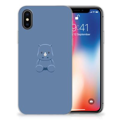 Apple iPhone X | Xs Telefoonhoesje met Naam Baby Rhino Apple iPhone X | Xs Telefoonhoesje met Naam Baby Rhino