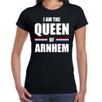 I am the Queen of Arnhem Koningsdag t-shirt zwart voor dames