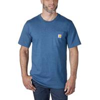 Carhartt K87 Pocket Short Sleeve Deep Lagoon Heather T-Shirt Heren - thumbnail