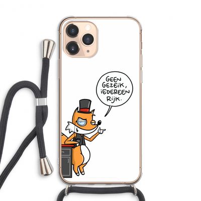 Geen Gezeik: iPhone 11 Pro Max Transparant Hoesje met koord