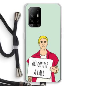 Gimme a call: Oppo A94 5G Transparant Hoesje met koord
