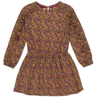Quapi Meisjes jurk - Aafke - AOP floral amandel bruin - thumbnail