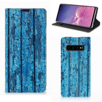 Samsung Galaxy S10 Book Wallet Case Wood Blue - thumbnail