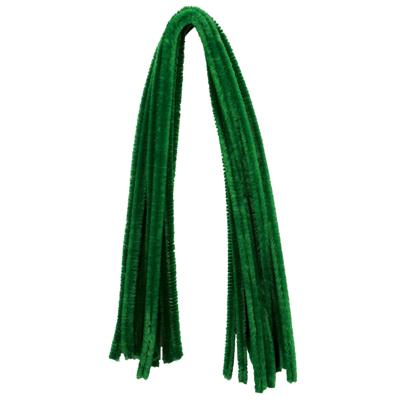 Chenilledraad - 50x - groen - 8 mm x 50 cm - hobby/knutsel materialen