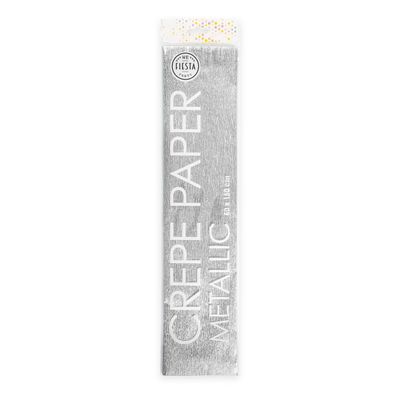 Globos Metallic crepepapier zilver, 50x150cm