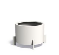 Aluminium plantenbak Drum 80x60cm. op=op