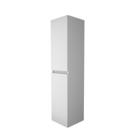 Basic Algemeen hoge kast met 2 deuren greeploos en glazen legplanken 35 x 150 x 35 cm, ice white - thumbnail