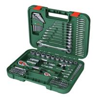 Bosch Advanced Set di utensili manuali da 132 pezzi (per lavori di fissaggio pesanti Chiavi/chiavi a cricchetto/cacciaviti Accessori)