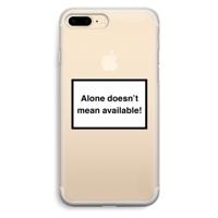 Alone: iPhone 7 Plus Transparant Hoesje